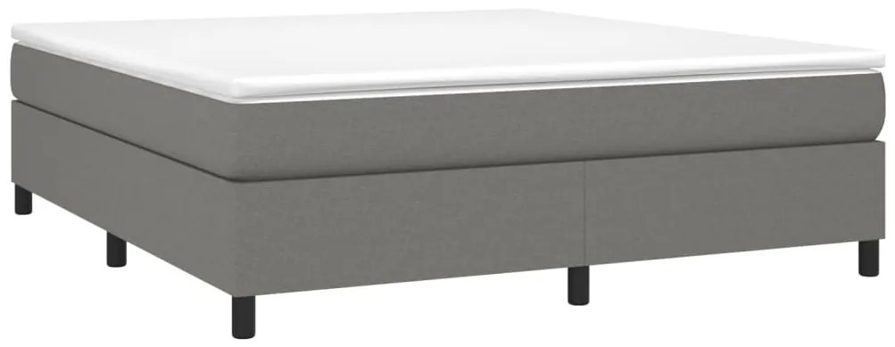 Cama com molas/colchão 180x200 cm tecido cinzento-escuro