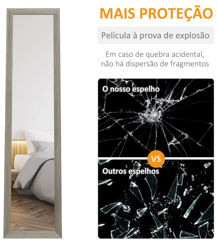 Espelho de Corpo Inteiro 37x155 cm Espelho de Pé Espelho de Parede Ret