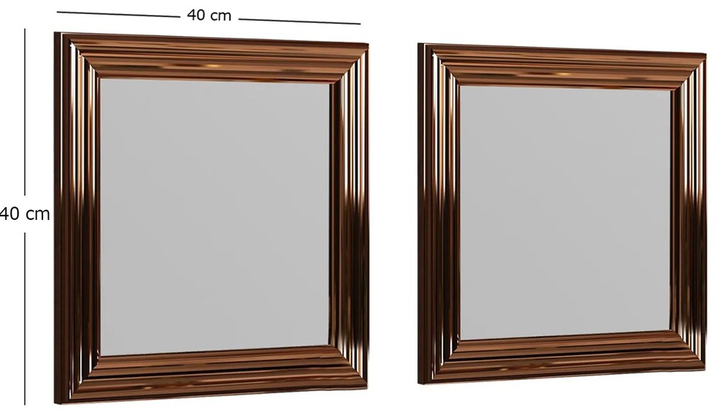 Espelho Conjunto Bale – Bronze – 40x40x3 cm
