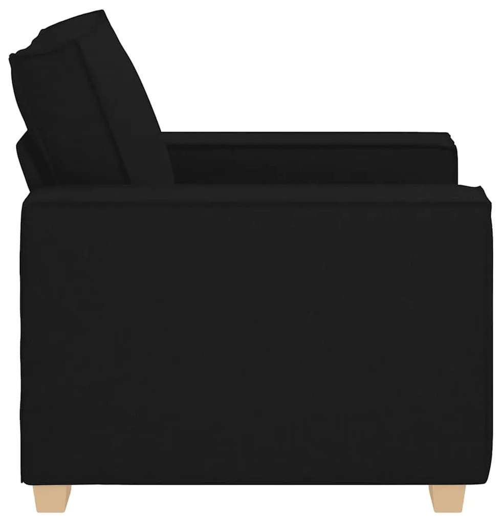Sofá-cadeira Preto 60 cm Tecido