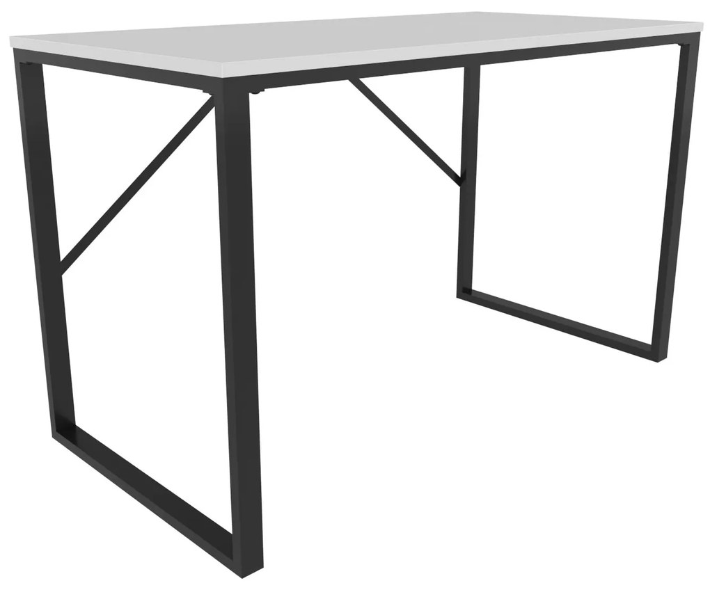 Secretária de Estudo Layton – Preto e Branco – 120x60x74 cm