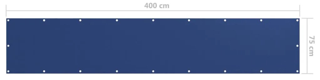 Tela de varanda 75x400 cm tecido Oxford azul