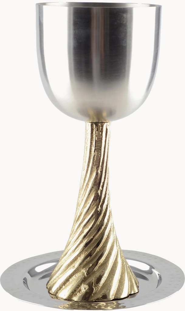 Copo e pires Kiddush Aulica, conjunto de 2