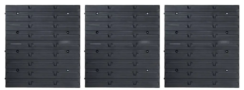 48 pcs Kit caixas arrumação com painéis de parede azul e preto