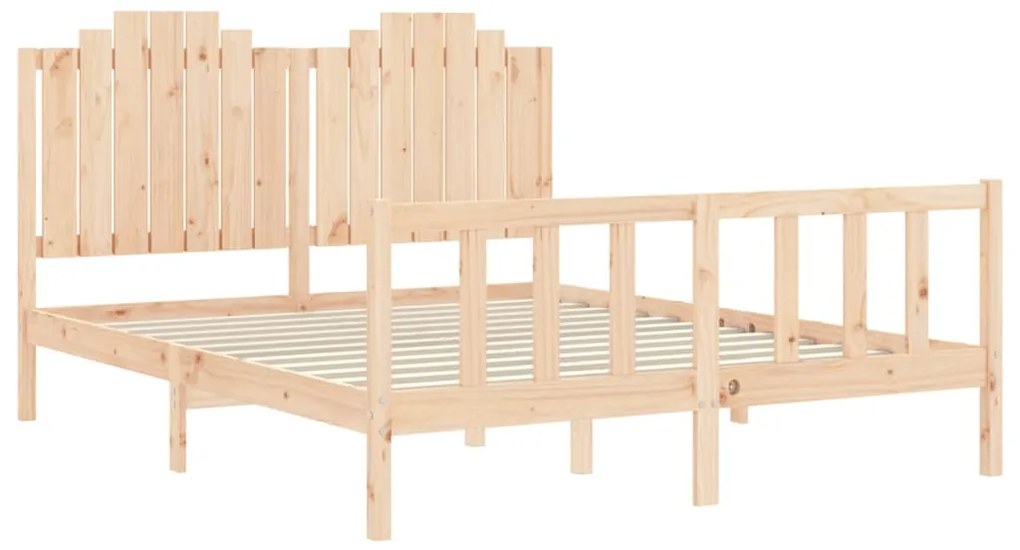 Cama sem colchão 160x200 cm madeira de pinho maciça