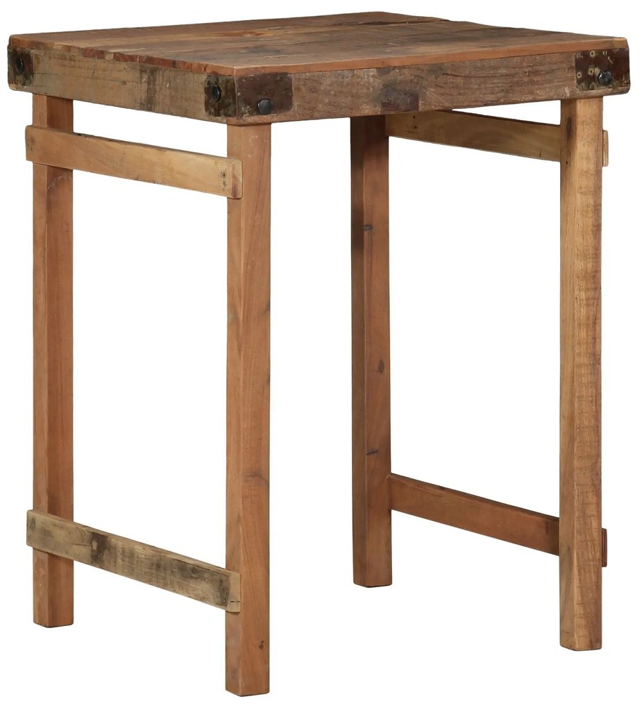 Mesa de Jantar vidaXL 55x60x76 cm em Madeira Recuperada