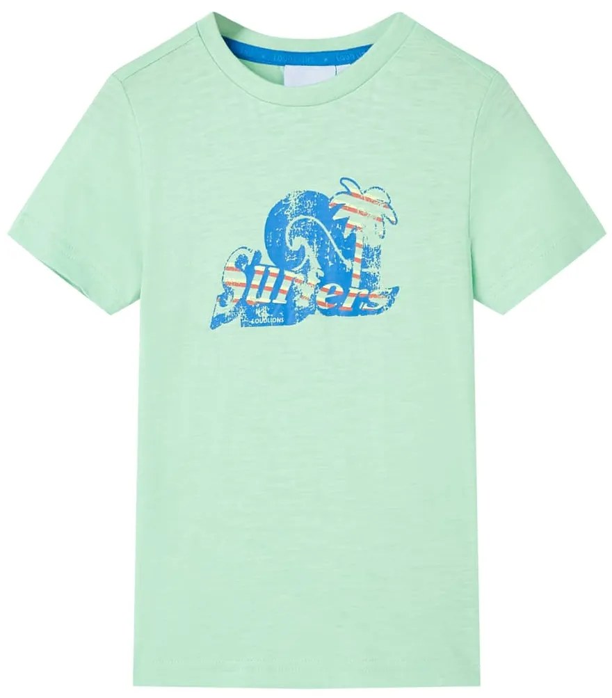 T-shirt de criança verde-claro 128