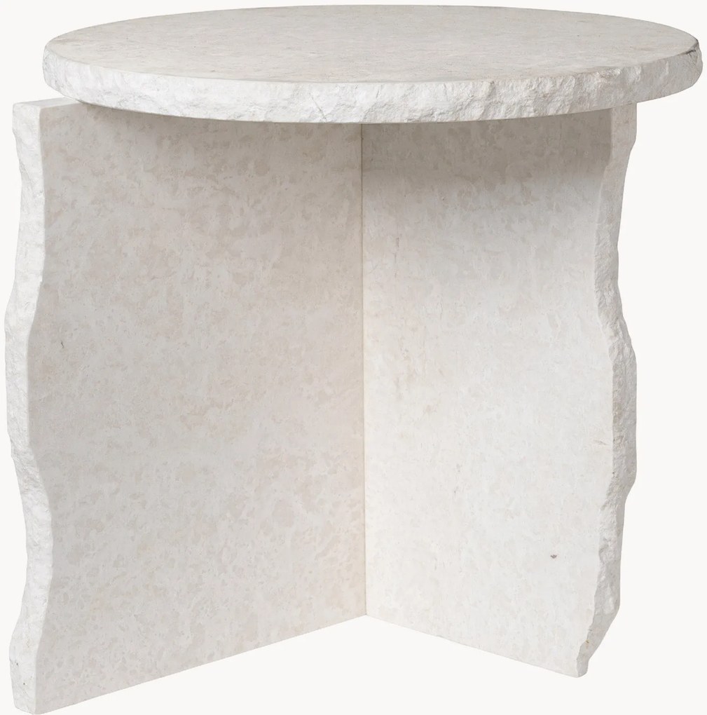Mesa de apoio em mármore artesanal Mineral