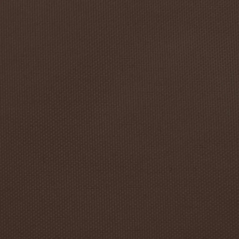 Para-sol estilo vela tecido oxford trapézio 3/5x4 m castanho