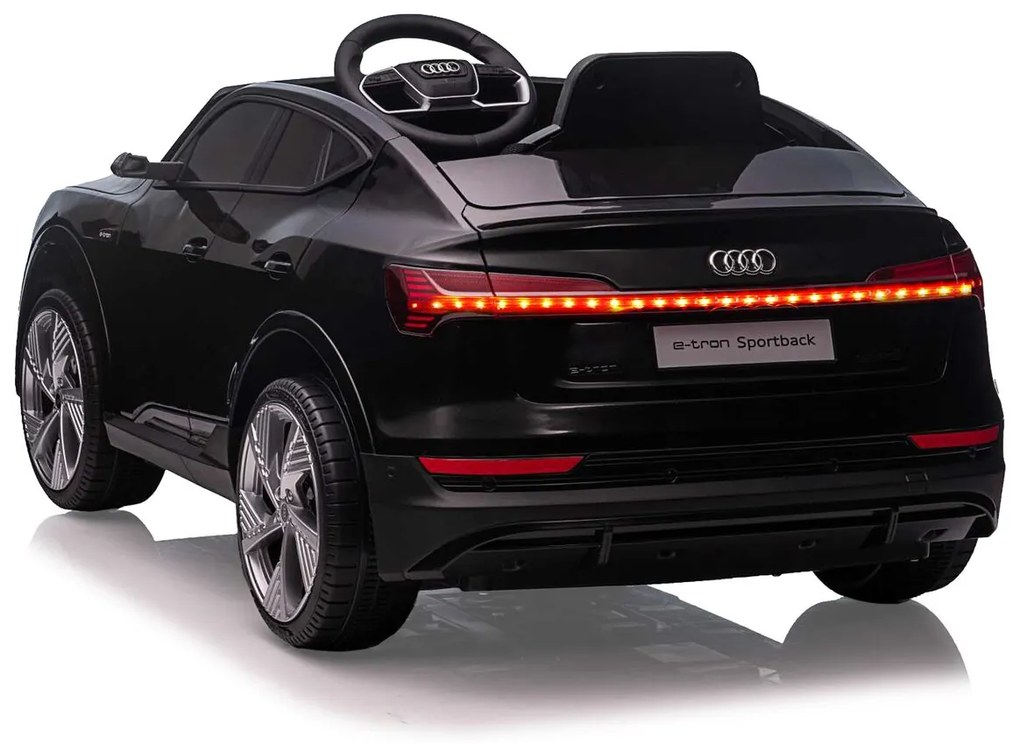 Carro elétrico para crianças Audi e-tron Sportback preto 12V 2,4GHz