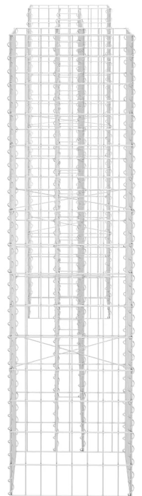 Gabião em forma de H fio de aço 260x40x150 cm