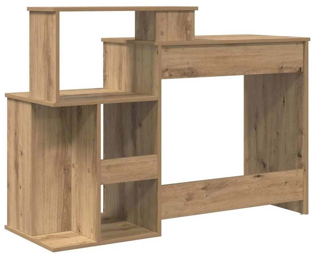mesa com Armazenamento Carvalho Artesanal 120.5x44x88.5 cm Madeira Der