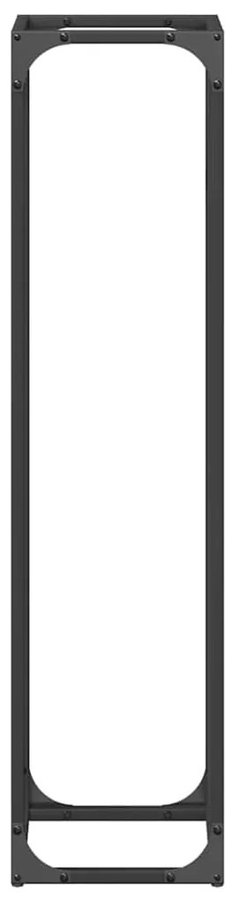Suporte para lenha 25x25x100 cm aço laminado a frio preto