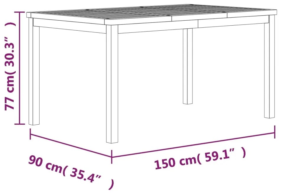 Conjunto de jantar para jardim 7 pcs madeira de teca maciça