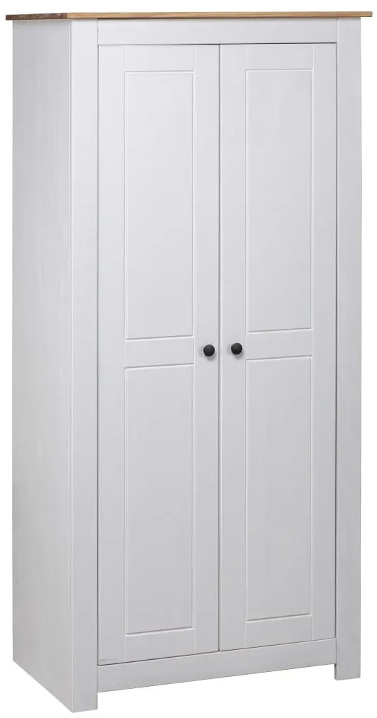 Roupeiro branco 80x50x171,5 cm pinho Panamá maciço