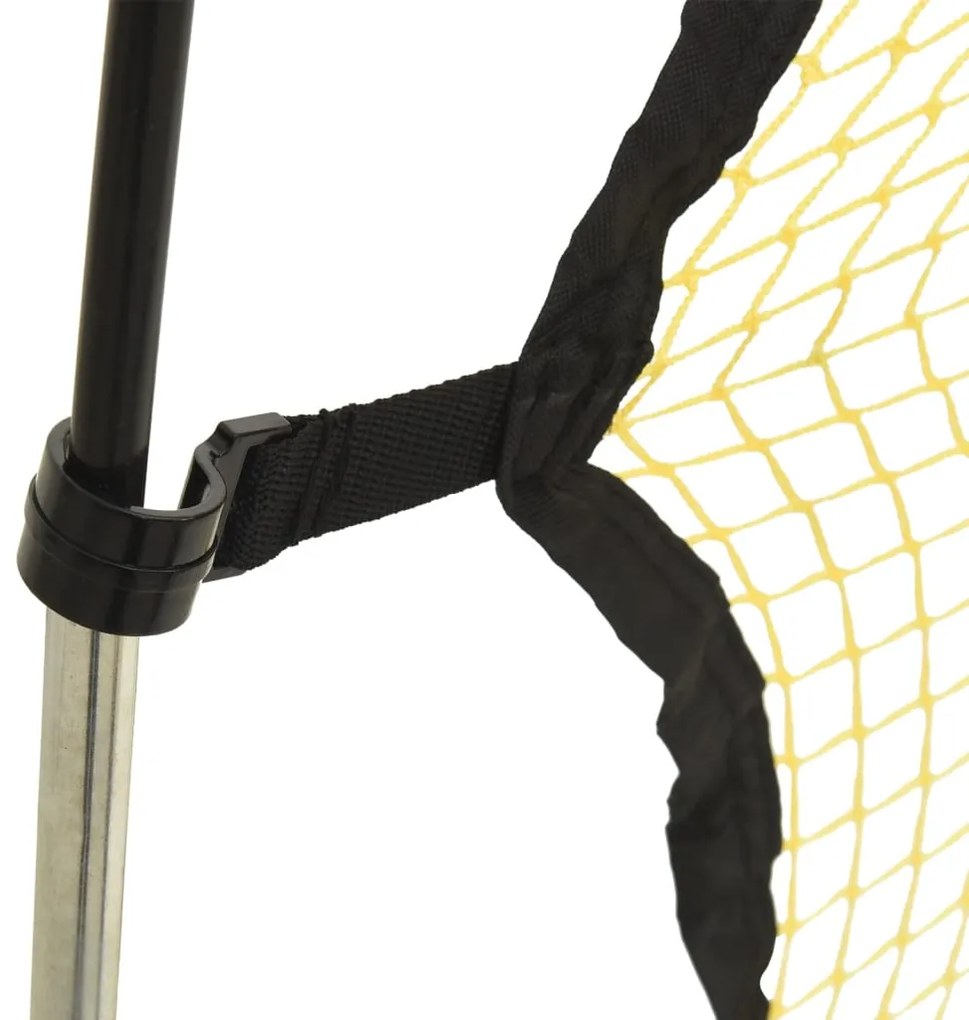 Rede de ressalto futebol 183x85x120 cm poliéster preto/amarelo