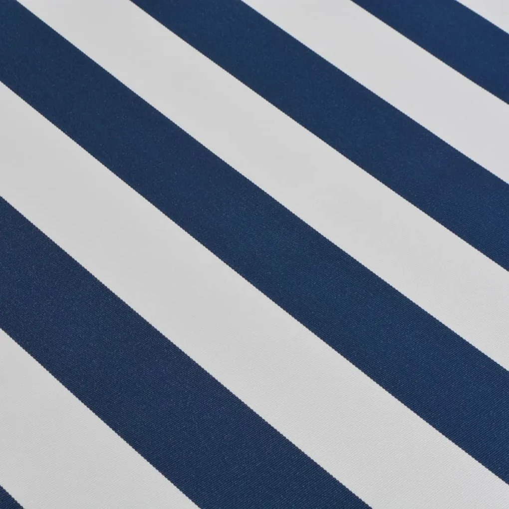 Toldo dobrável manual 450 cm azul/branco