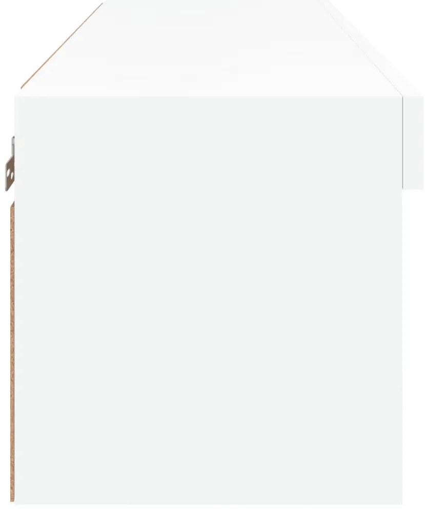 Móvel de TV com luzes LED 80x30x30 cm branco