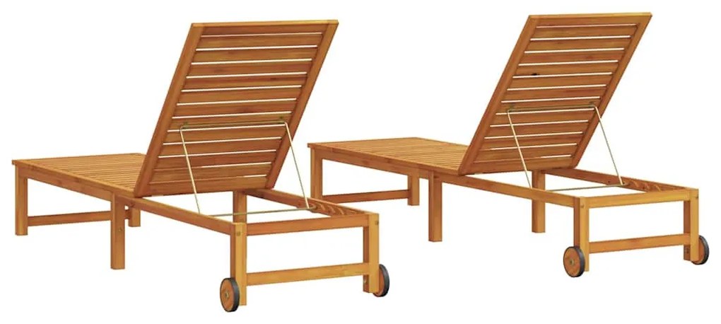 Espreguiçadeiras 2 pcs Madeira Sólida de Acácia