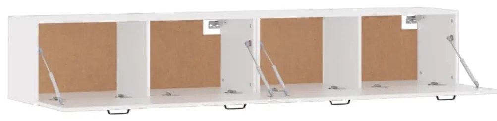 Armários parede 2pcs 100x36,5x35 cm derivados de madeira branco