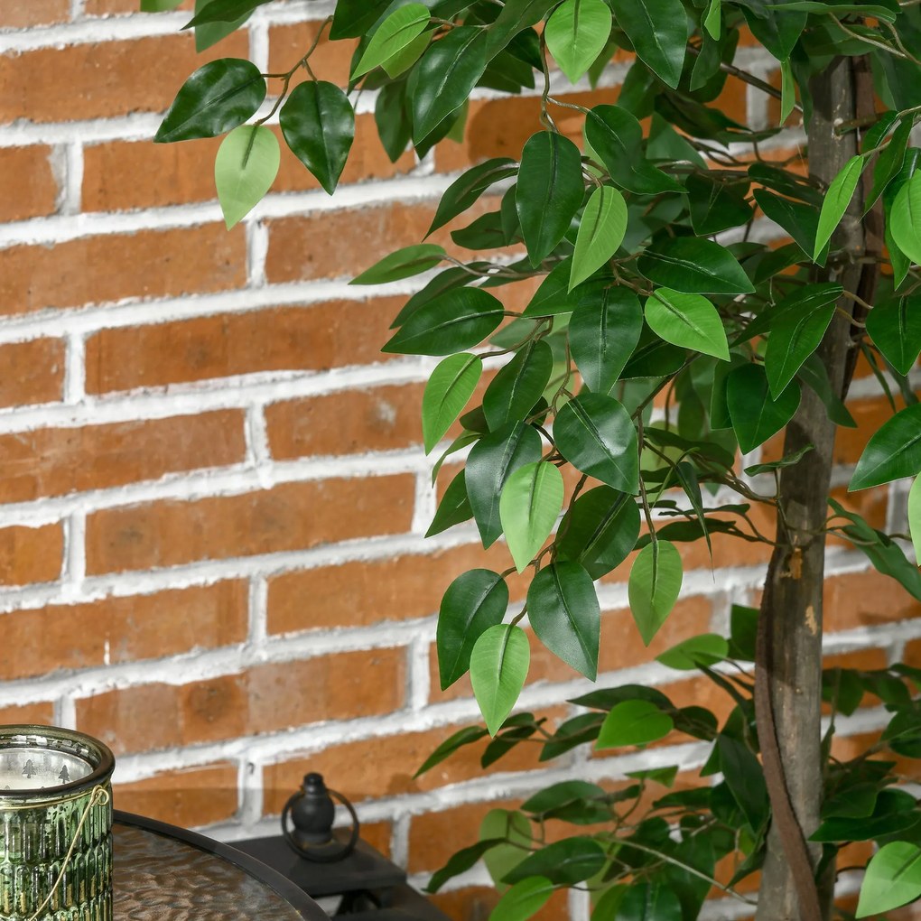 Árvore de Chá Artificial 120 cm Planta Artificial com 546 Folhas Musgo