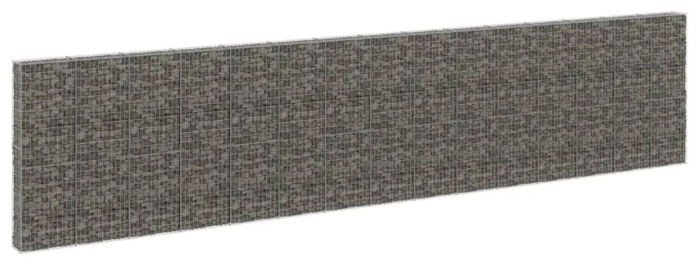vidaXL Muro gabião com tampas aço galvanizado 900x30x200 cm
