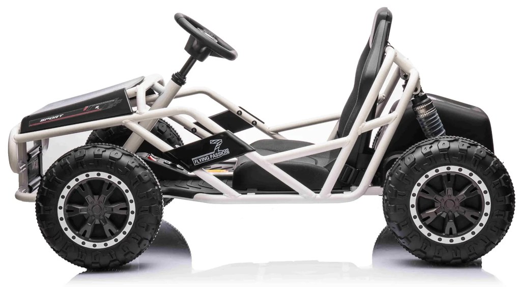 Carro elétrico para crianças rodas SPORT-CART 24 V EVA macias, assento em couro sintético, rodas Smooth Drift, motor de 2 x 50 Watt, bateria de 24 V,