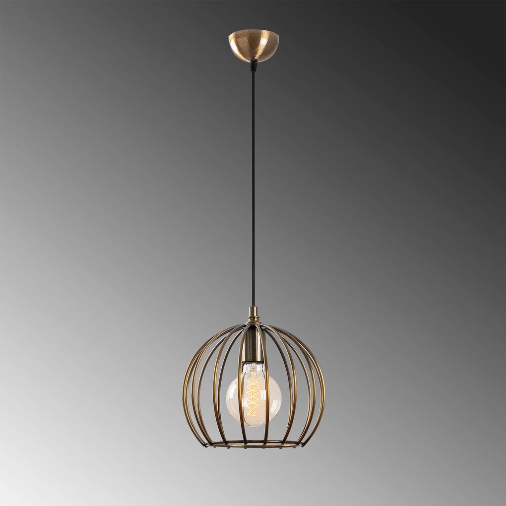 Candeeiro Teltrio – Preto e Dourado – 25 x 25 x 36-116 cm