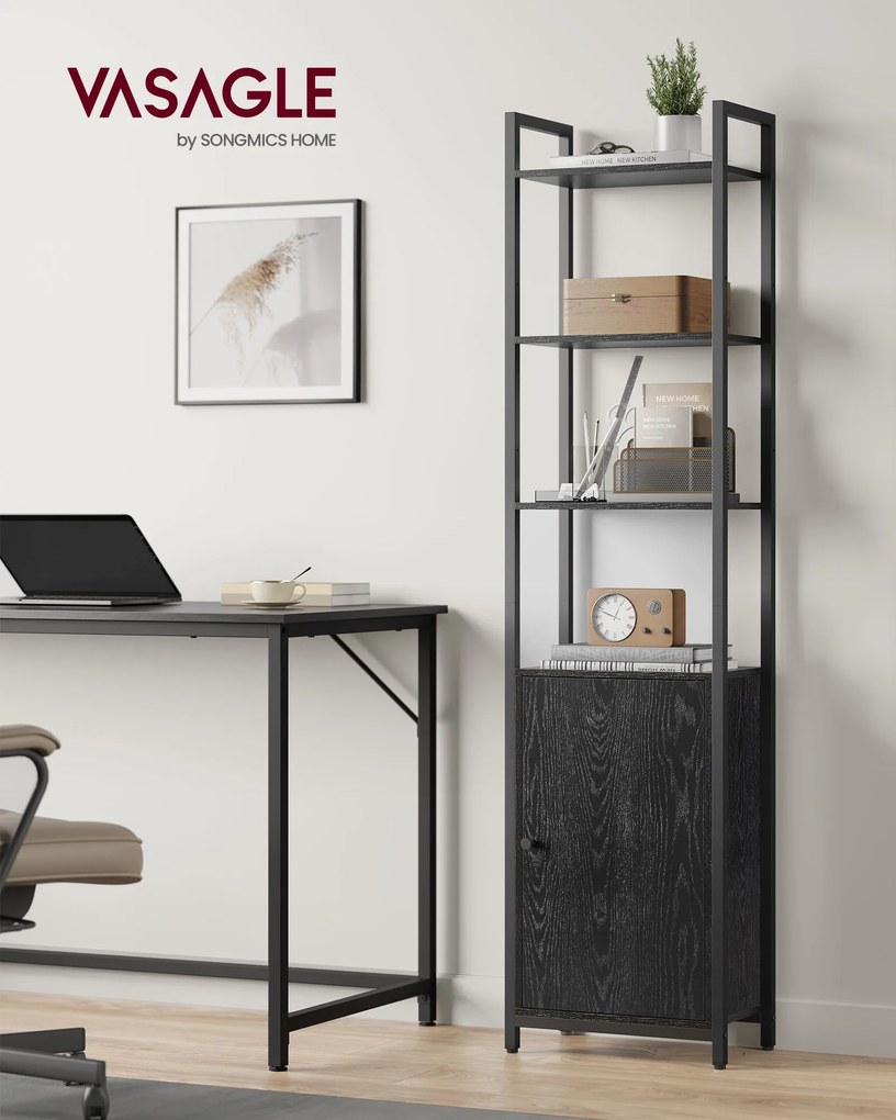 Estante de sala minimalista e elegante 24 x 40 x 159,5 cm Preto