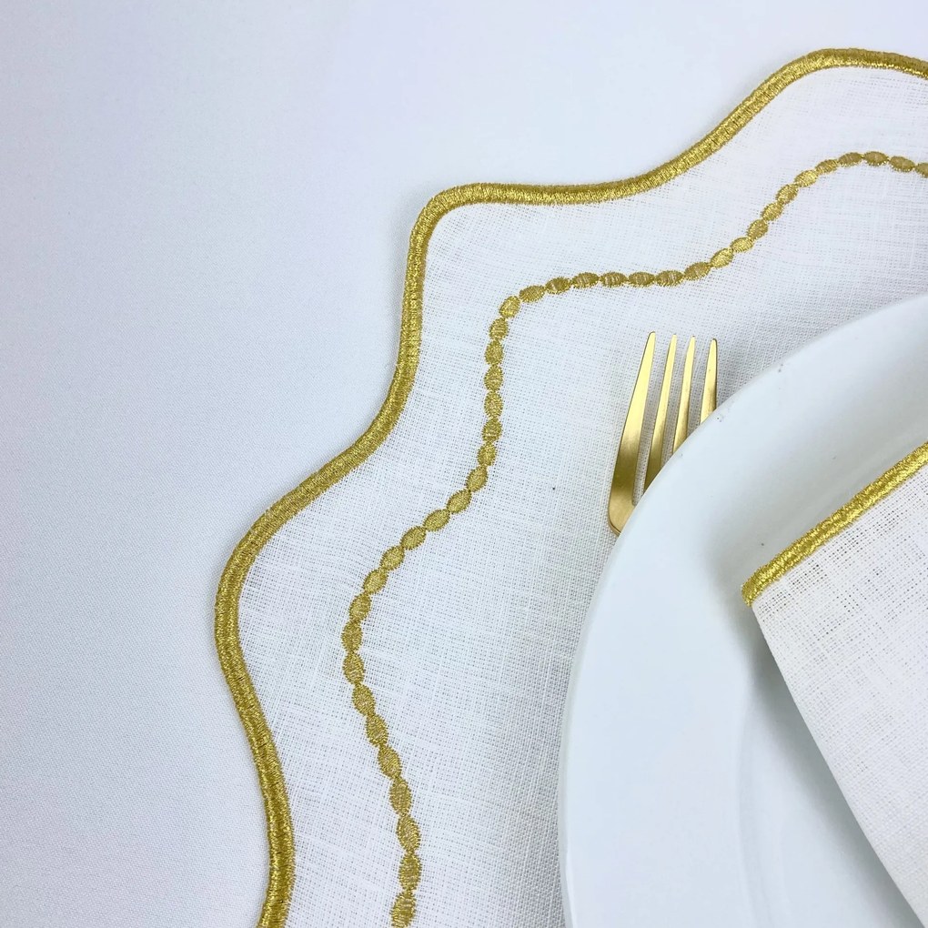 Individual / Guardanapo Dourado / Prateado