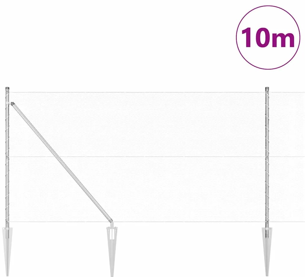 Cerca Hexagonal vidaXL 1,2x10 m de Aço Galvanizado