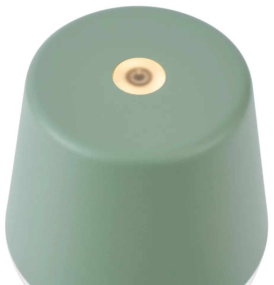 Candeeiro de Mesa Verde Incl. LED IP65 Recarregável com Estação de Carregamento - Bass