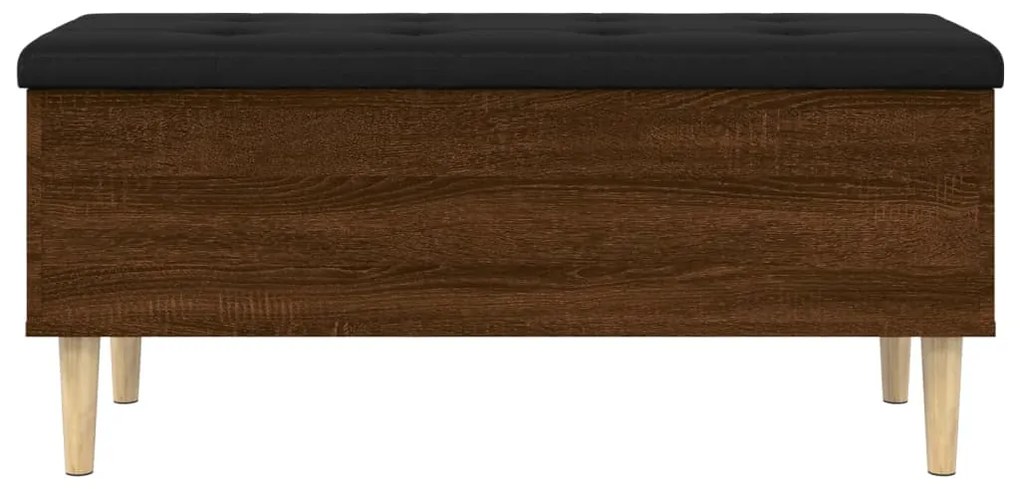 Banco arrumação 102x42x46cm derivados madeira carvalho castanho