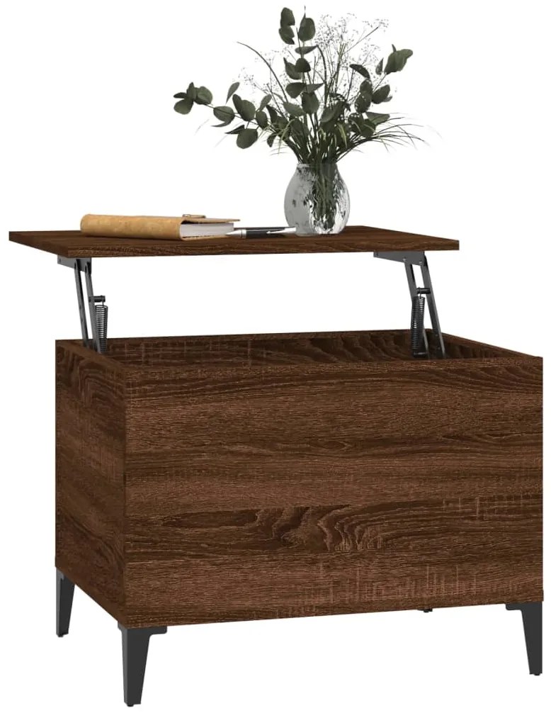 Mesa centro 60x44,5x45 cm derivados madeira carvalho castanho