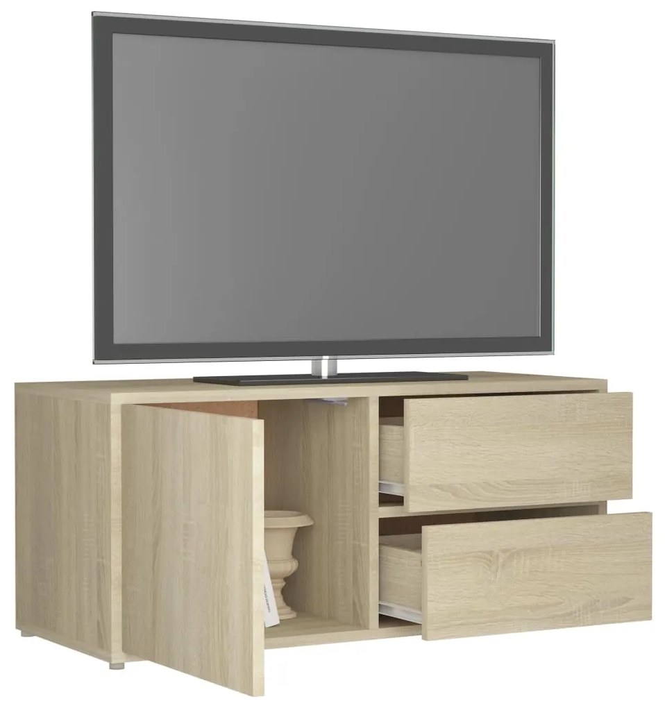Móvel de TV 80x34x36 cm derivados de madeira carvalho sonoma