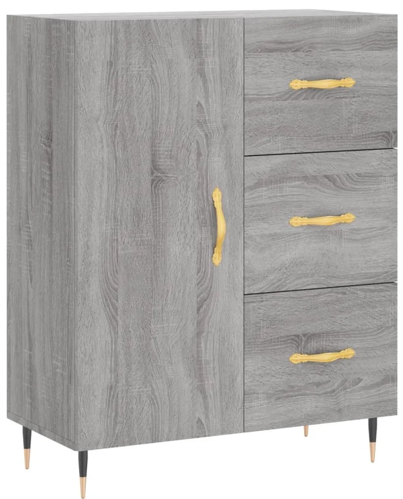 Armário alto 69,5x34x180 cm derivados de madeira sonoma cinza