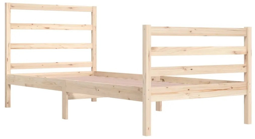Estrutura de cama 90 x 200 cm madeira de pinho maciça