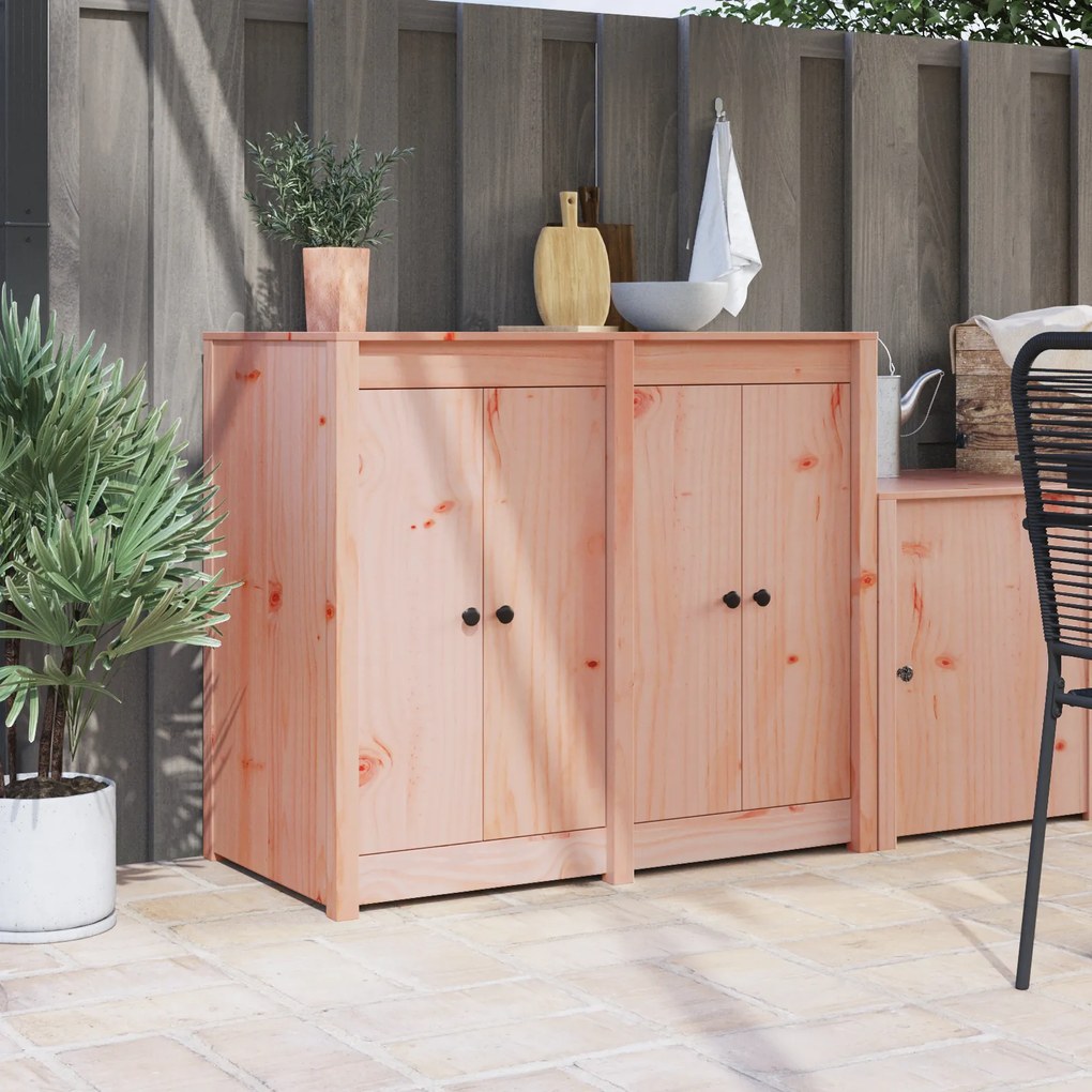 vidaXL Portas de Cozinha Externa 2 pcs 50x9x82 cm Madeira Sólida de Douglas