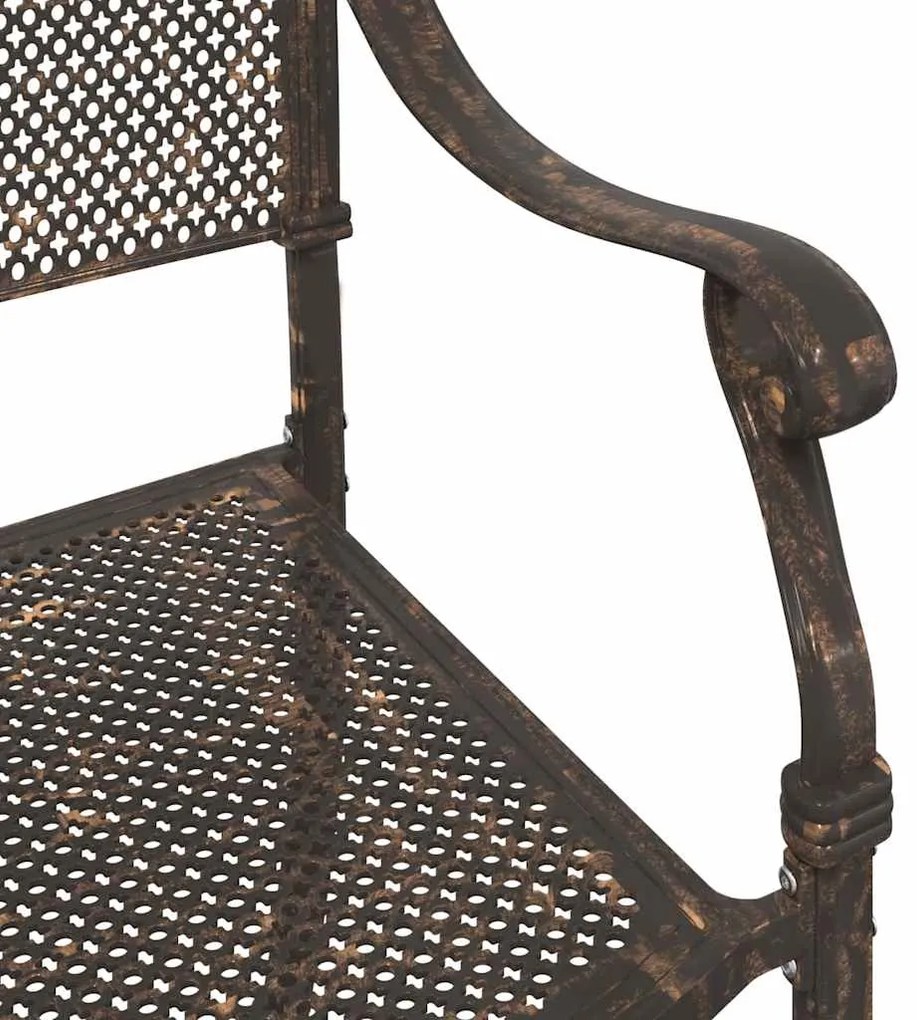 cadeiras de jardim vidaXL 2 pcs em alumínio fundido bronze