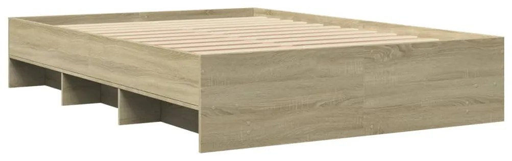 Estrutura de cama 135x190 cm derivados madeira carvalho sonoma