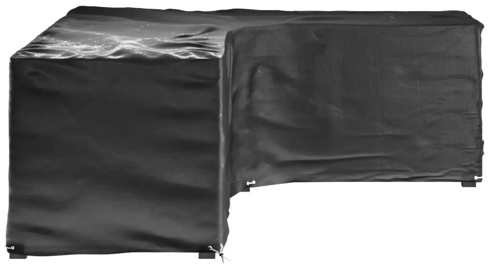 Capas p/ mobília jardim forma de L 2 pcs 16 ilhós 260x210x80 cm