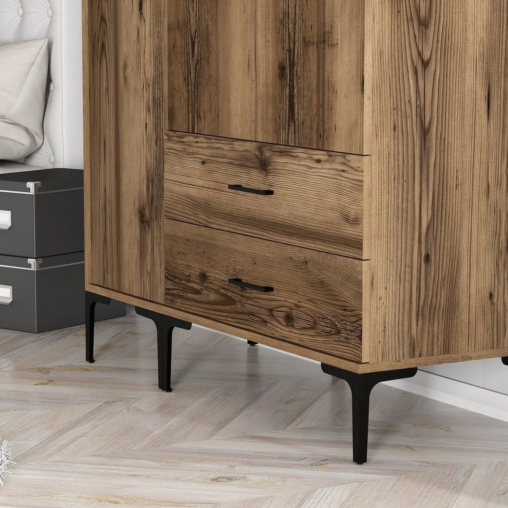 Roupeiro Kumsal ST – Nogueira – 120x47,5x201,4 cm