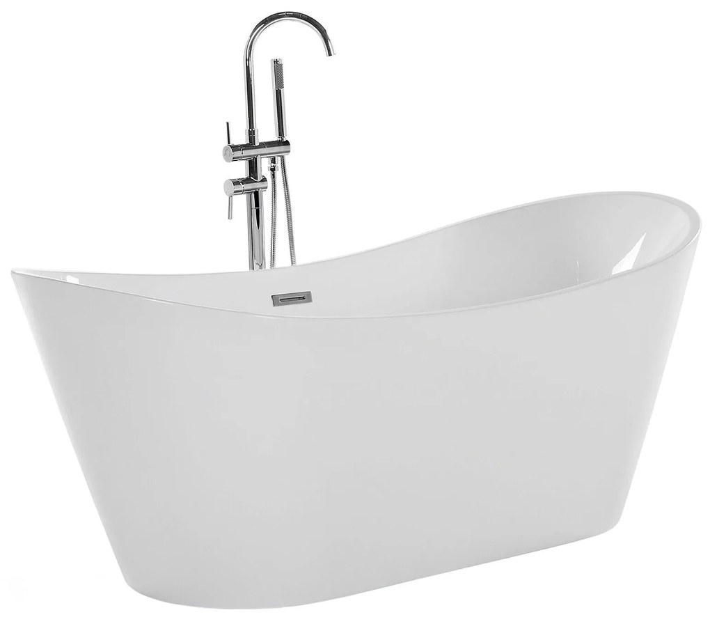 Banheira autónoma em acrílico branco 170 x 69 cm CALLAO Beliani