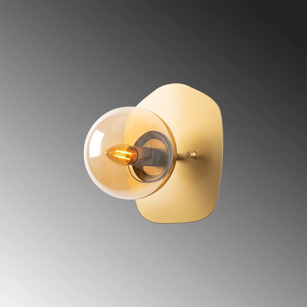 Aplique de Parede Well – Dourado – 20 x 25 x 25 cm