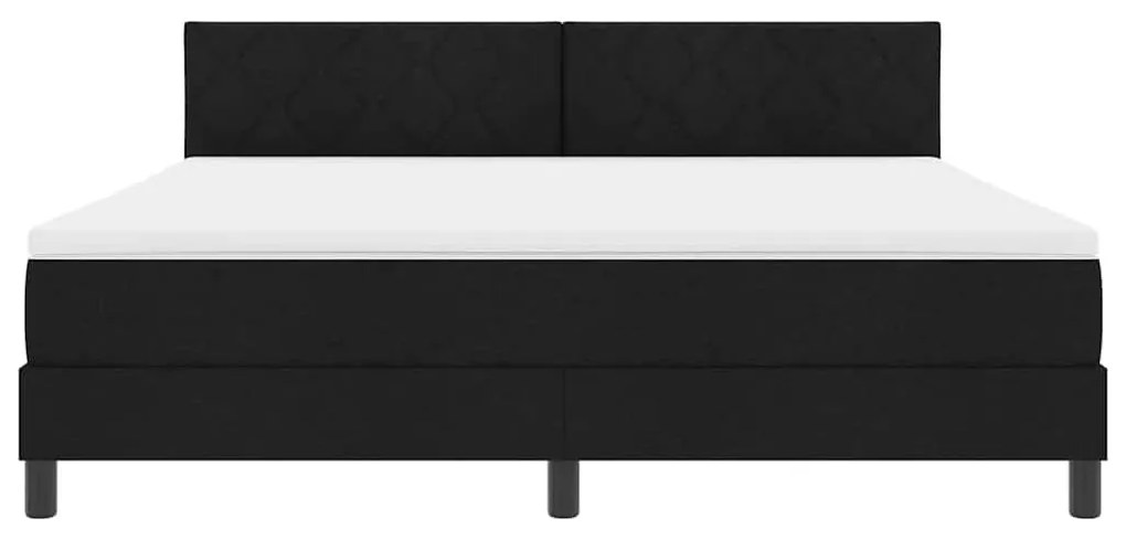 Cama Box com Colchão Preto 180x200 cm Tecido