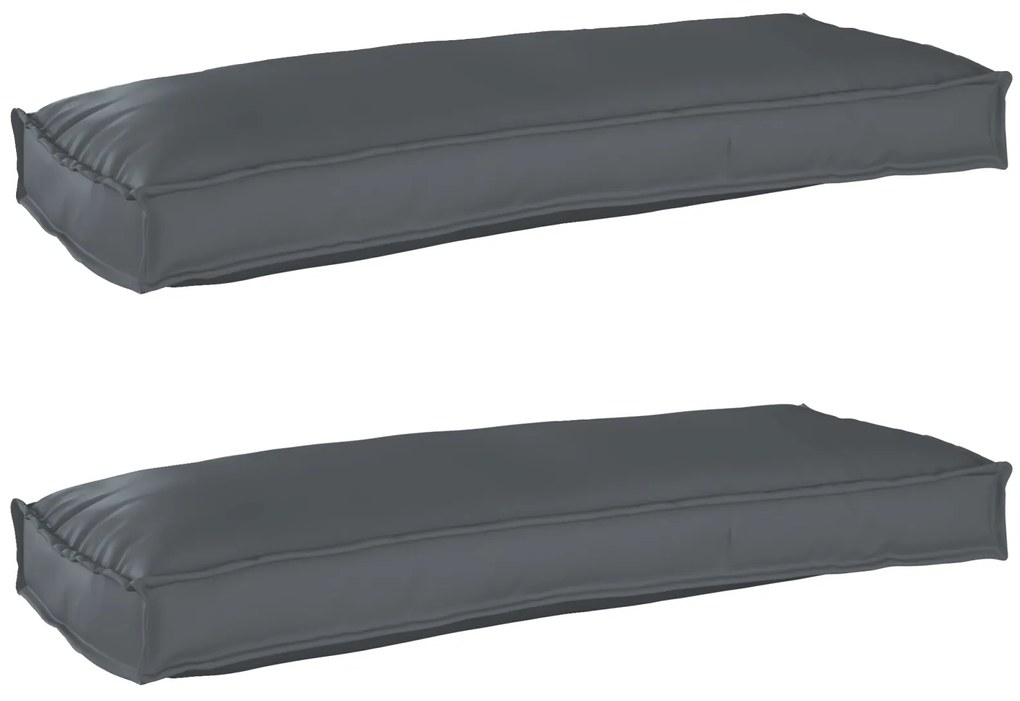 vidaXL Almofadas para Palete para Banco 2 pcs Antracite 100x40x8 cm Tecido Oxford