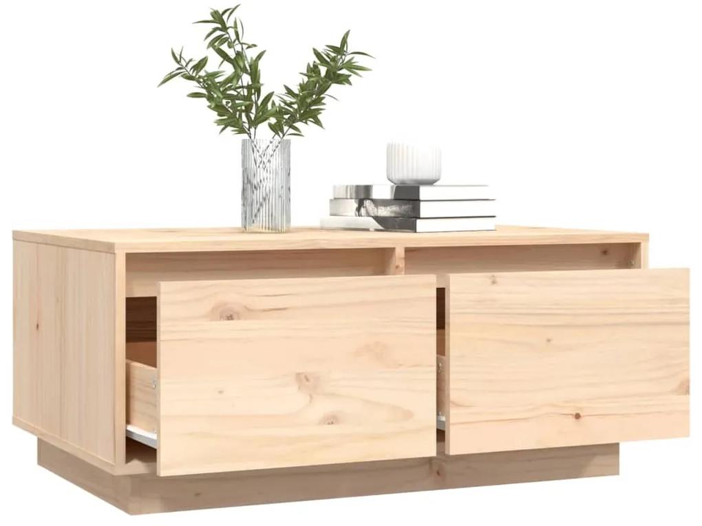 Mesa de centro 80x50x35 cm madeira de pinho maciça