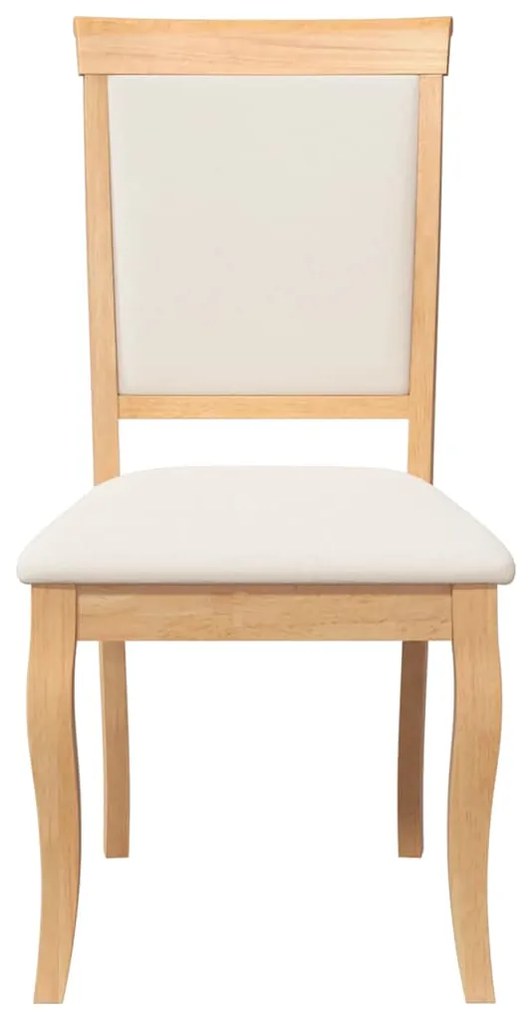 Cadeiras de jantar com almofadões 2 pcs madeira maciça natural