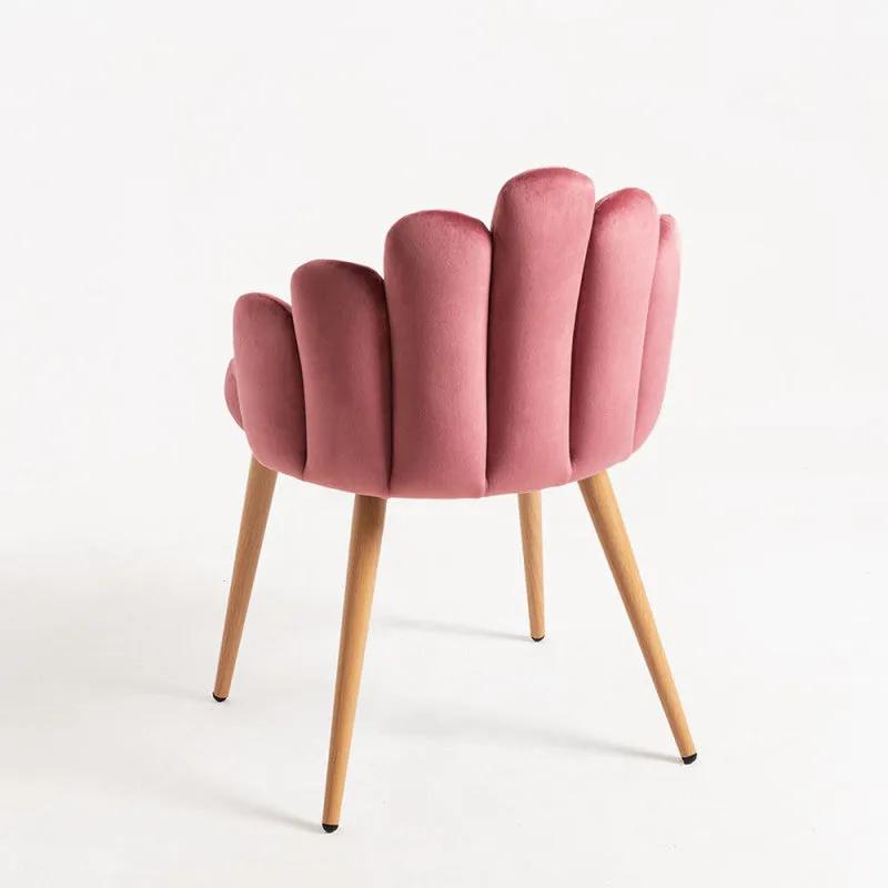 Cadeira Flew em Veludo - Rosa - Design Nórdico