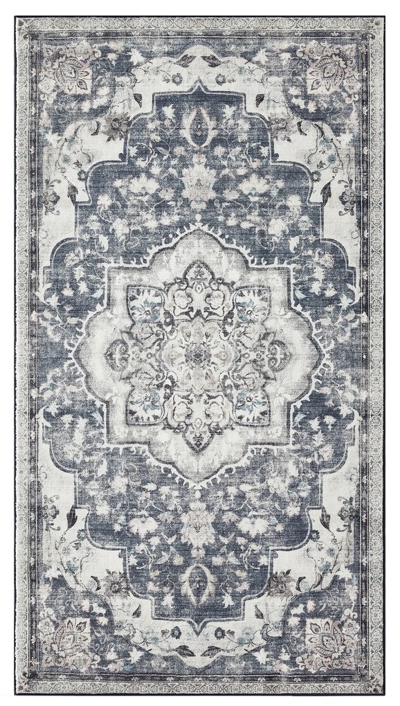 Tapete de área vintage para sala. | SONGMICS HOME | 150 x 80 x 0,1 cm | cinzento pombo | TAR037G01.